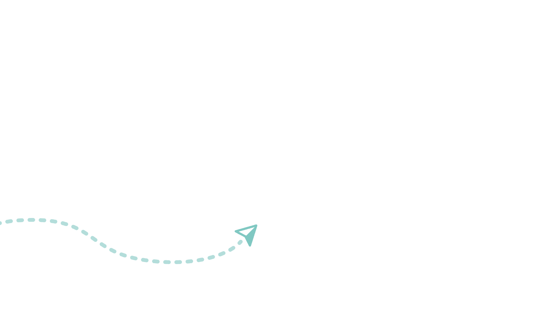 Decorative dashed path arrow